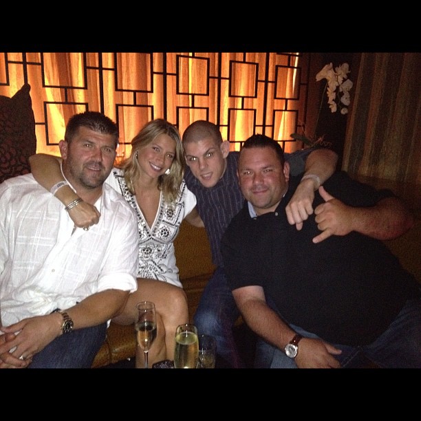 This is about an hour after I double legged Jason Varitek's wife
